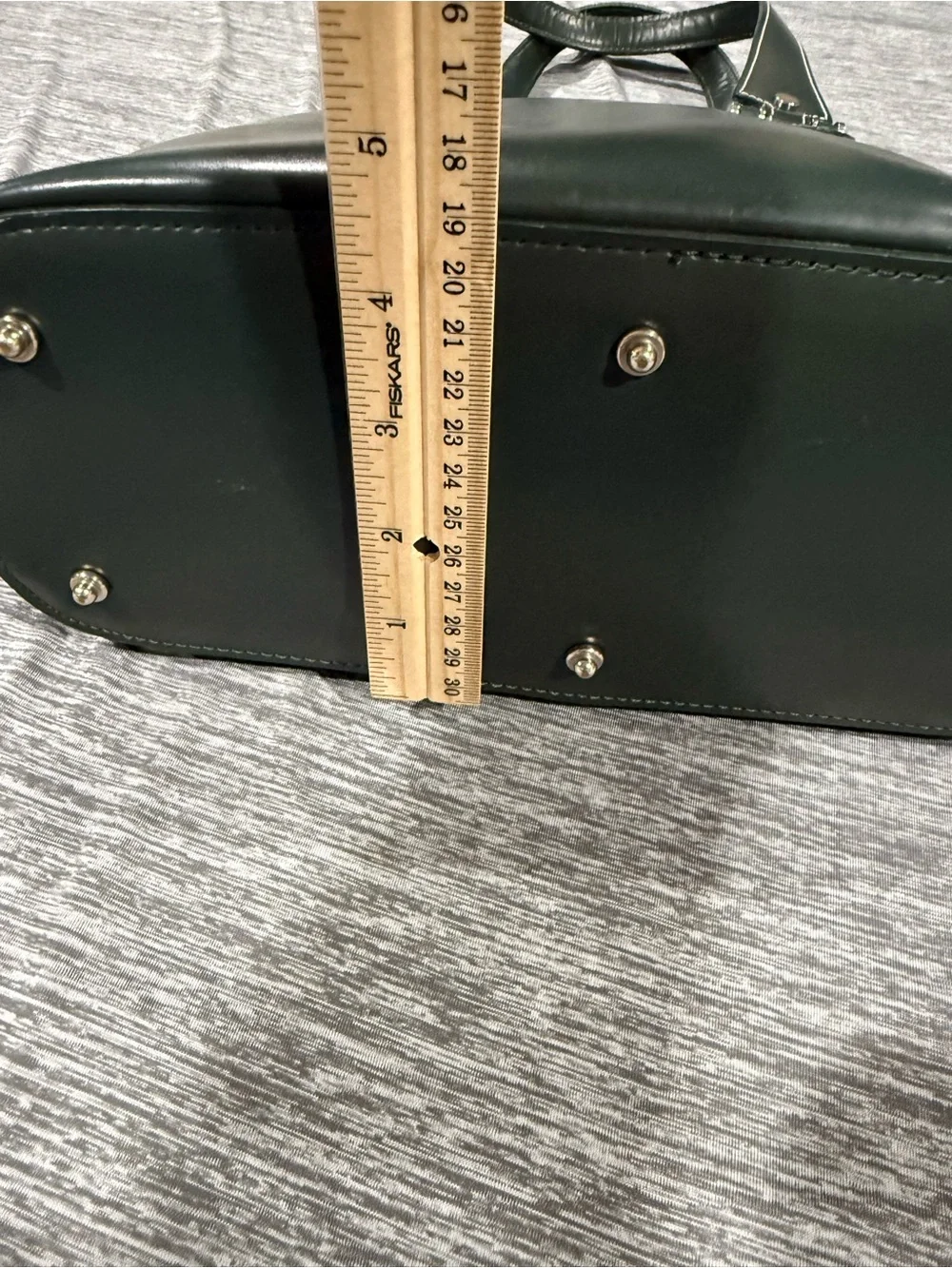 Dooney & Bourke Dark Green Leather Bintage Dome Satchel EUC - Picture 4 of 16